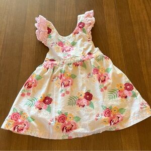 Rufflebutts 2T Flutter Floral Dress with adjustable straps